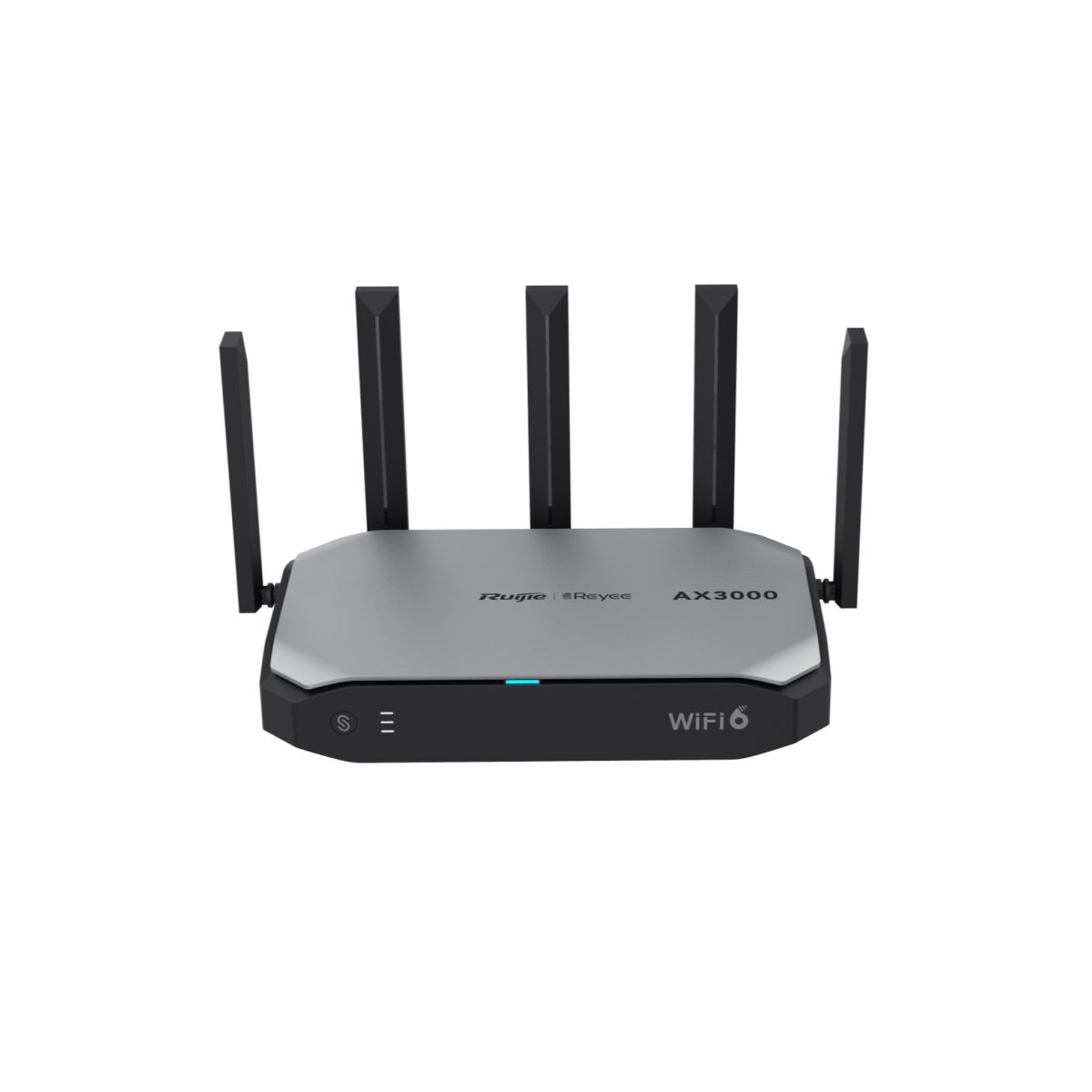 Ruijie Reyee RG-EG105GW-X AX3000 Wi-Fi 6 gateway router shown from front angle