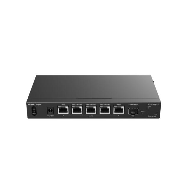 Ruijie Reyee RG-EG406XS multi-gigabit cloud managed router with 5 x 2.5G ports and 1 x SFP+ port