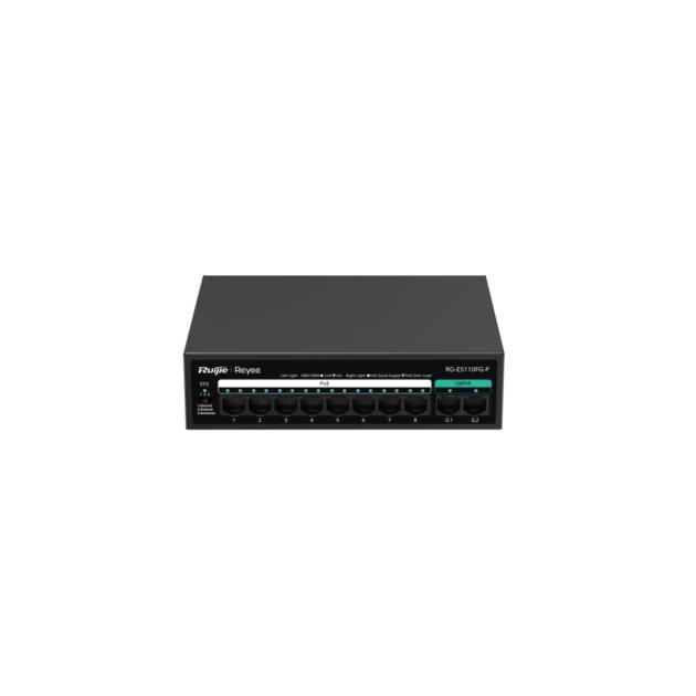Ruijie Reyee RG-ES110FG-P 8-port PoE switch with 2 Gigabit uplink ports