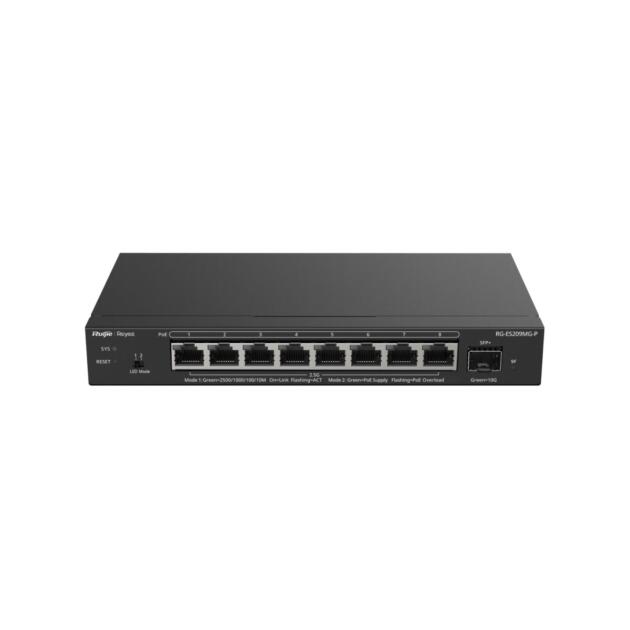 Ruijie Reyee RG-ES209MG-P 8-port 2.5G PoE+ cloud managed switch with SFP+ port